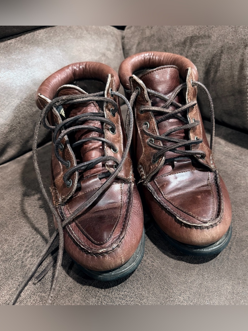 Timberland Brown Leather Chukka Moc-Toe Ankle Boots